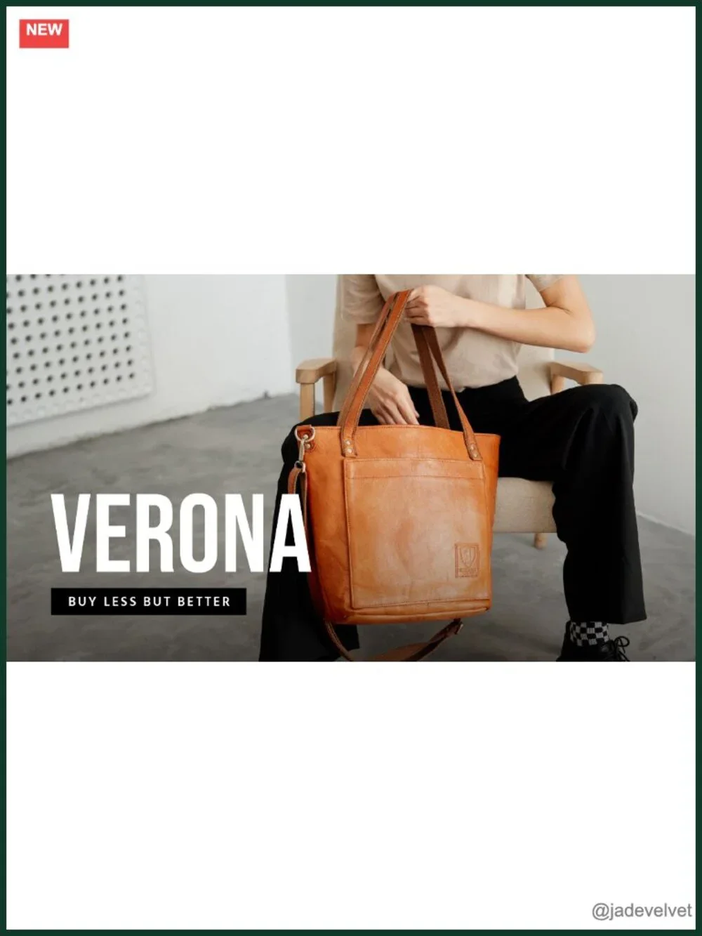 Genuine Leather Large Tote Bag Detachable Crossbody Strap YKK Zippers